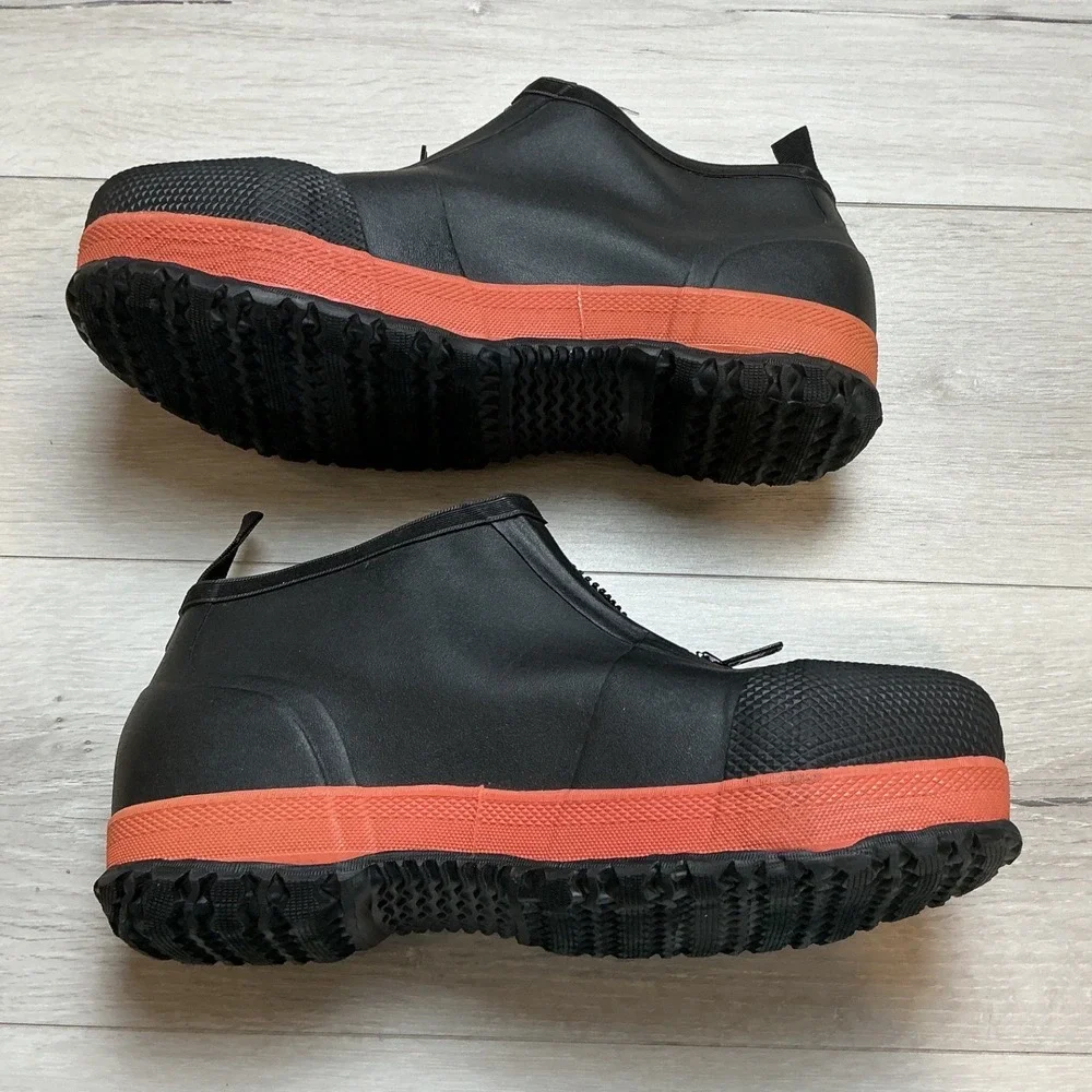 Bogs Overshoe Zip CT‎ Waterproof Boots Black Orange Size 9 New Without Tags